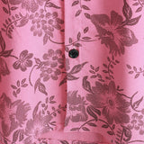 Chemise à Manches Courtes de Style Hawaïen avec Fleurs Roses pour Hommes