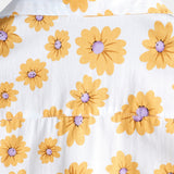 Chemise Hawaïenne Jaune pour Homme à Manches Courtes