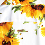 Chemise en Coton à Manches Courtes pour Hommes avec Poche Tournesol
