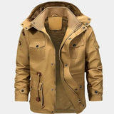 Victor | Veste de terrain camel à capuche