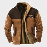 Hervé | Veste polaire marron et noire