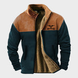 Hervé | Veste polaire marron et noire