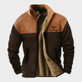 Hervé | Veste polaire marron et noire
