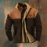 Hervé | Veste polaire marron et noire