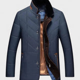 Hubert | Doudoune bleu marine col doublé