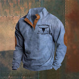 Olivier | Sweat beige col montant boutonné