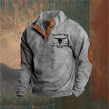 Olivier | Sweat beige col montant boutonné