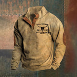 Olivier | Sweat beige col montant boutonné