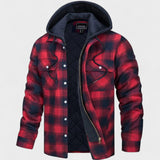 Patrice | Surchemise à capuche à carreaux bleus