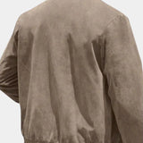 Denis | Blouson bombers effet daim taupe