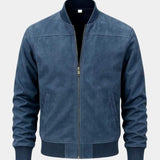 Denis | Blouson bombers effet daim taupe