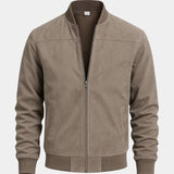 Denis | Blouson bombers effet daim taupe