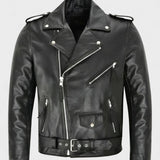 Nicolas | Perfecto noir effet cuir