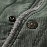 Maxime | Blouson aviateur vert olive col sherpa gris