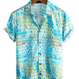 Chemise Hawaïenne pour Homme à Manches Courtes en Coton Boho
