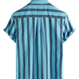 Chemise en Coton pour Homme avec Poche, Style Hawaïen, pour les Vacances, avec Boutons et Manches Courtes