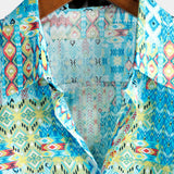 Chemise Hawaïenne pour Homme à Manches Courtes en Coton Boho