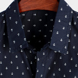 Chemise à Manches Courtes en Coton Style Décontracté pour Hommes