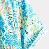 Chemise Hawaïenne pour Homme à Manches Courtes en Coton Boho
