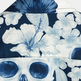 Chemise Hawaïenne à Manches Courtes avec Motif Crâne pour Hommes