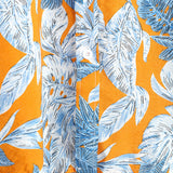 Chemise à Manches Courtes en Coton avec Motif de Feuilles Tropicales pour Hommes
