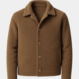 Lionel | Veste boutonnée en sherpa camel