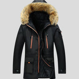 Paul | Parka d'hiver noire capuche fourrée
