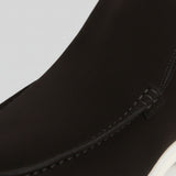 Mocassins en Suède pour Hommes – Style Slip-On Chukka, Semelle Plate – Noir