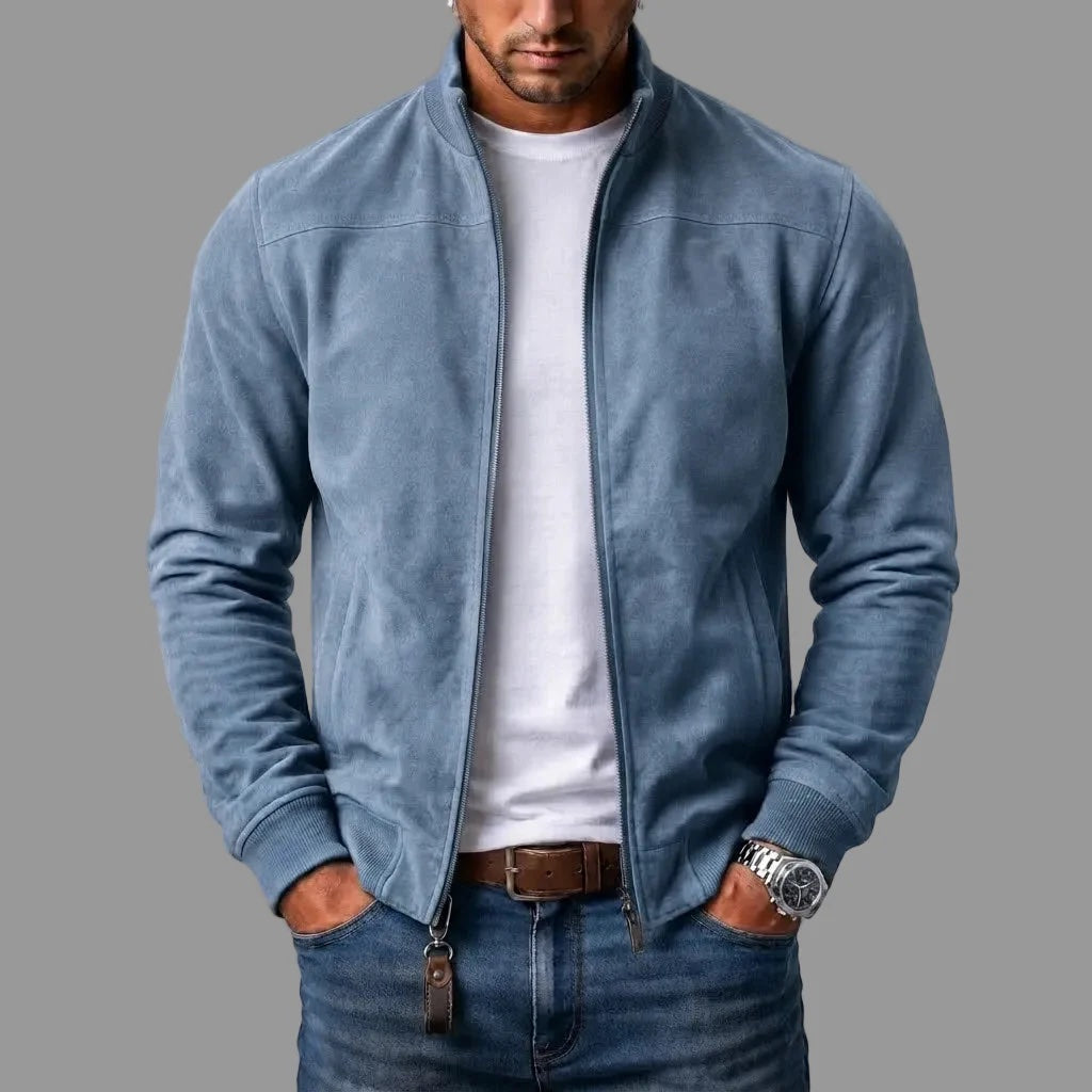 Corrado – blouson bombardier en suédine, coloris noir – vue 4