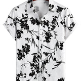Chemise Casual à Manches Courtes en Coton pour Hommes