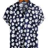 Chemise Hawaïenne Jaune pour Homme à Manches Courtes