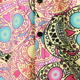Chemise à Manches Courtes en Coton avec Crâne Rose pour Hommes
