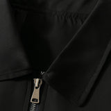 Veste en Twill Léger pour Hommes – Noire – Coupe Régulière