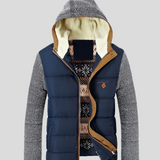 Alexandre | Veste matelassée bleu marine à capuche