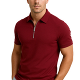 Gregorio - polo moderne avec zip à mi-hauteur