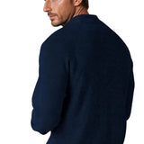 Pull homme à demi-zip et col montant – Bleu royal