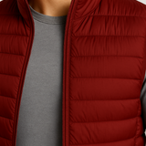 Gilet en Duvet Premium pour Homme en Couleur Terre Cuite