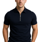 Gregorio - polo moderne avec zip à mi-hauteur