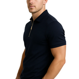 Gregorio - polo moderne avec zip à mi-hauteur
