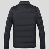Lucien | Doudoune noire empiècement texturé