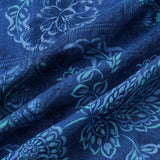 Chemise Homme à Manches Courtes à Fleurs en Coton de Style Hawaïen Bleue