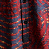 Chemise à Manches Courtes Rayée en Coton pour Hommes