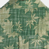 Chemise Hawaïenne en Coton Casual Rétro pour Hommes avec Poche