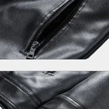 Jean-Marc | Veste effet cuir noire col chemise