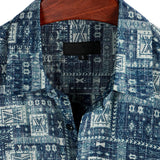 Chemise à Manches Courtes en Coton Rétro Casual pour Hommes