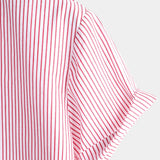 Chemise à Manches Courtes en Coton avec Col Haut pour Hommes