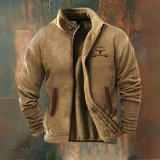 Philippe | Veste polaire camel zippée