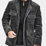 Éric | Veste blazer en velours côtelé marron
