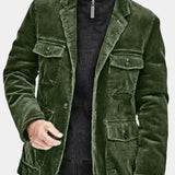 Éric | Veste blazer en velours côtelé marron