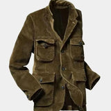 Éric | Veste blazer en velours côtelé marron